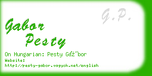 gabor pesty business card